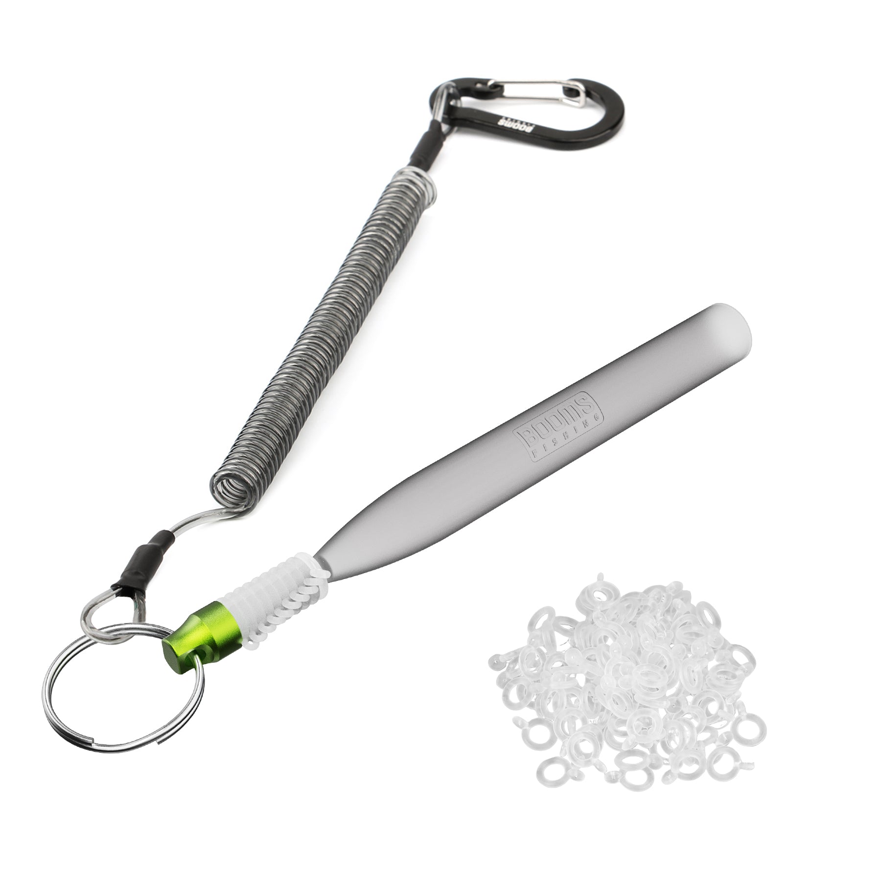 Booms Fishing WR2 Wacky Rig Tool Kit with Coiled Lanyard and 100pcs Fi