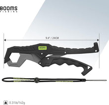 Load image into Gallery viewer, Booms Fishing G05 Fish Lip Gripper Saltwater, 9.4" Plastic Catfish Grippers Pliers, Fish Grabber Tool with Lanyard, Fish Grips for Kayak Fishing Accessories, Great Fish Holder for Caught Fish