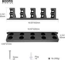 Load image into Gallery viewer, Booms Fishing WV4 Fishing Pole Holder, Wall Mounted Fishing Rod Holders for Garage, Vertical/Horizontal/Ceiling Fishing Pole Rack,Store Up to 10 Rods to Save Your Space, 4 Colors Available