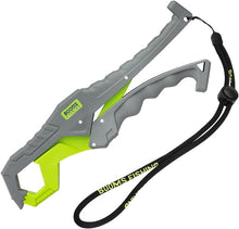 Load image into Gallery viewer, Booms Fishing G05 Fish Lip Gripper Saltwater, 9.4" Plastic Catfish Grippers Pliers, Fish Grabber Tool with Lanyard, Fish Grips for Kayak Fishing Accessories, Great Fish Holder for Caught Fish