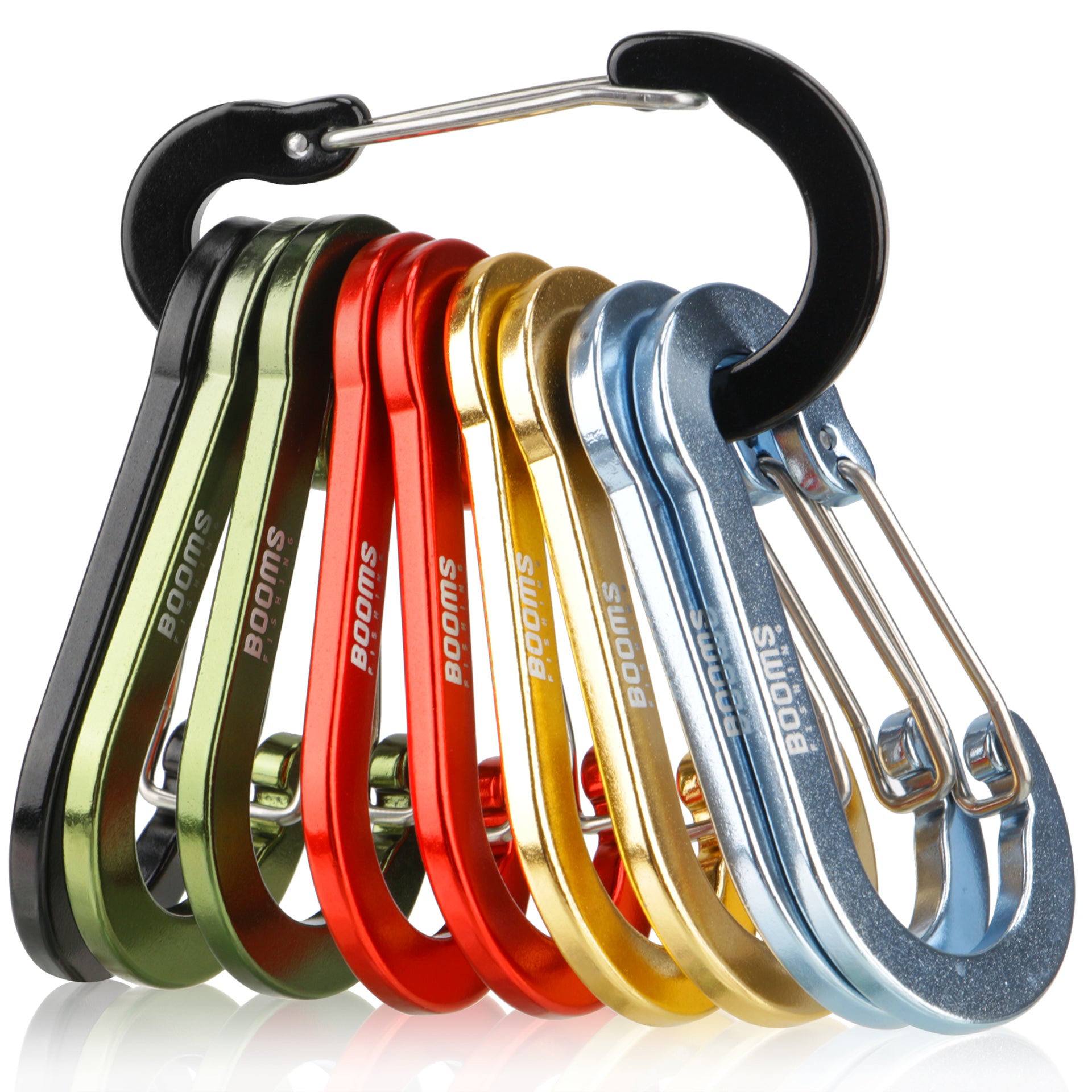Booms Fishing CC5 Multi-Use Carabiner Clips, 10 Pack 2.7 Small Caribe –  Booms Fishing Official