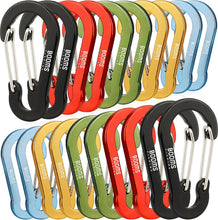 Load image into Gallery viewer, Booms Fishing 20Pack Multi-use 2in Mini Keychain Caribeaner Clip