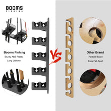 Load image into Gallery viewer, Booms Fishing WV4 Fishing Pole Holder, Wall Mounted Fishing Rod Holders for Garage, Vertical/Horizontal/Ceiling Fishing Pole Rack,Store Up to 10 Rods to Save Your Space, 4 Colors Available