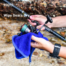 Load image into Gallery viewer, Booms Fishing B0T Microfiber Fishing Towel with Clip Bait Towel Thirsty Towel 3 pack