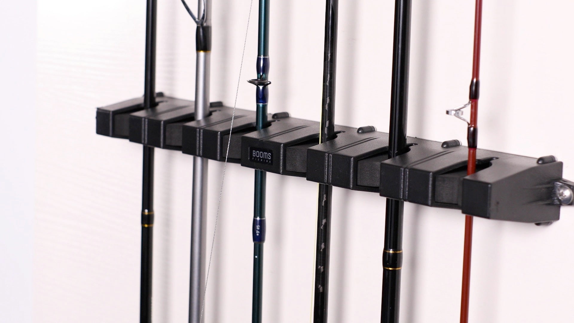 E-jades Fishing Pole Holders For Garage Wall Hanging-2 Pack Vertical  Fishing Rod Holders For Garage Wall Mount,Holds Up To 12 Rods,Fishing Gifts  For