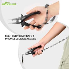 Load image into Gallery viewer, T04 Coiled Lanyard Wire Steel Inside 59 in Max Stretch