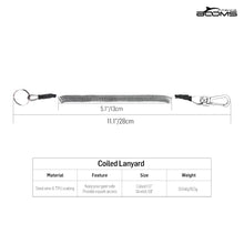 Load image into Gallery viewer, T04 Coiled Lanyard Wire Steel Inside 59 in Max Stretch