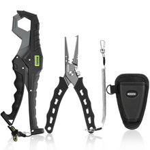 Load image into Gallery viewer, Booms Fishing F07S Pliers and Fish Lip Gripper Combo, Hook Remover, Split Ring Pliers
