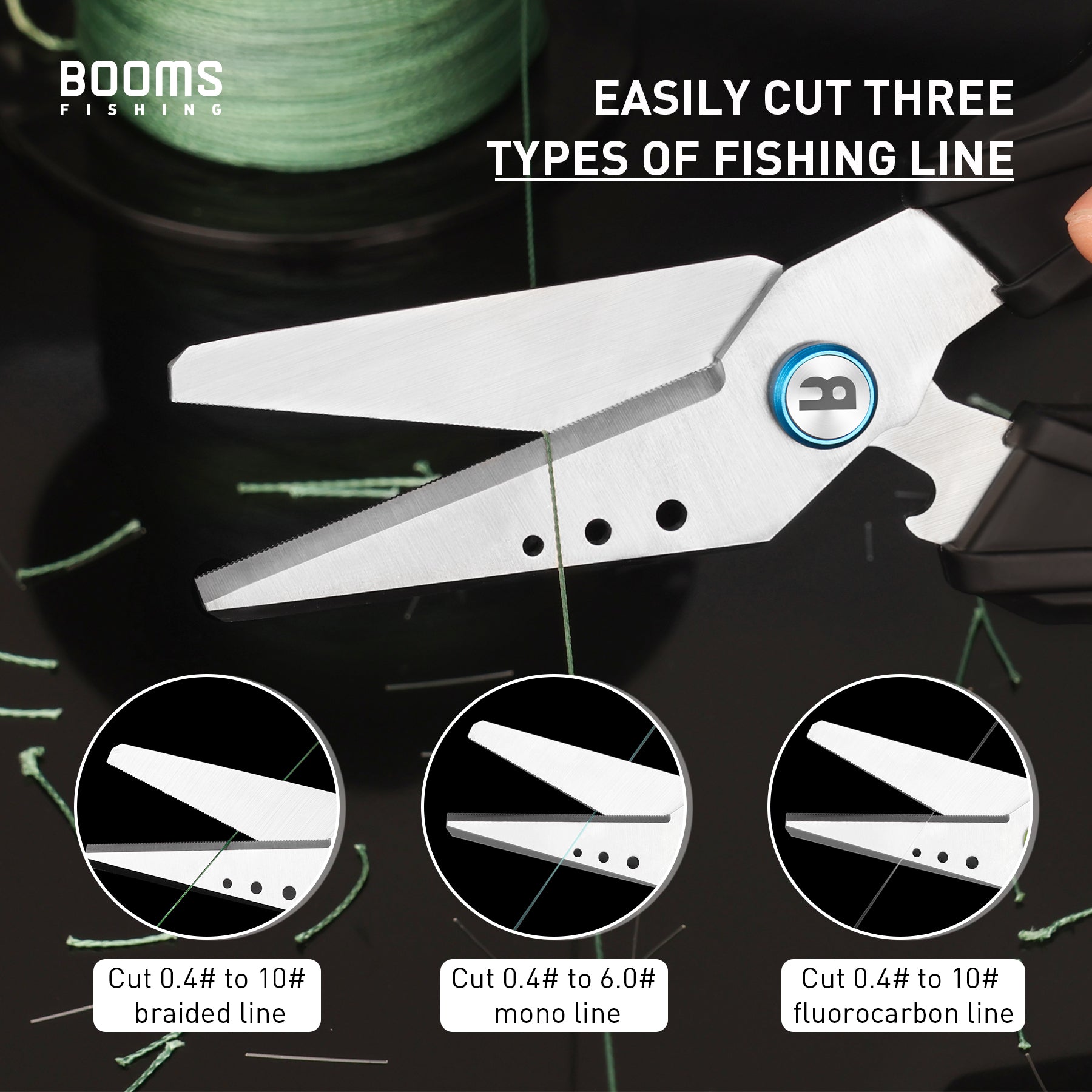 Booms Fishing S04 Fishing Scissors for Braided Line, 6.1 Fishing Line –  Booms Fishing Official