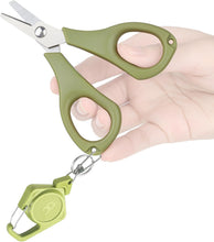 Load image into Gallery viewer, Booms Fishing S01 Fishing Scissors with Retractor
