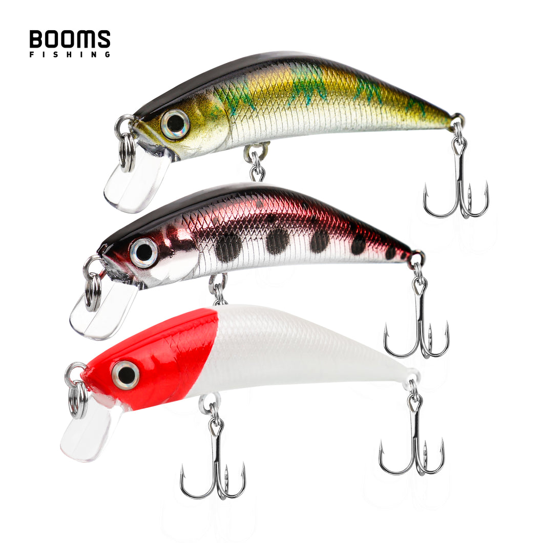 Booms Fishing MI3 Topwater Fishing Lures Minnow Hard Baits Bass Trout Freshwater Saltwater Fish Lure Kit, 2.2