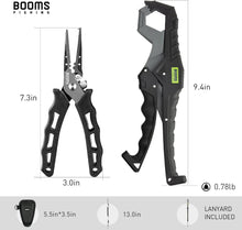 Load image into Gallery viewer, Booms Fishing F07S Pliers and Fish Lip Gripper Combo, Hook Remover, Split Ring Pliers
