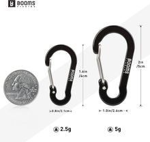 Load image into Gallery viewer, Booms Fishing 20Pack Multi-use 2in Mini Keychain Caribeaner Clip
