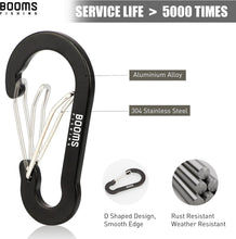 Load image into Gallery viewer, Booms Fishing 20Pack Multi-use 2in Mini Keychain Caribeaner Clip

