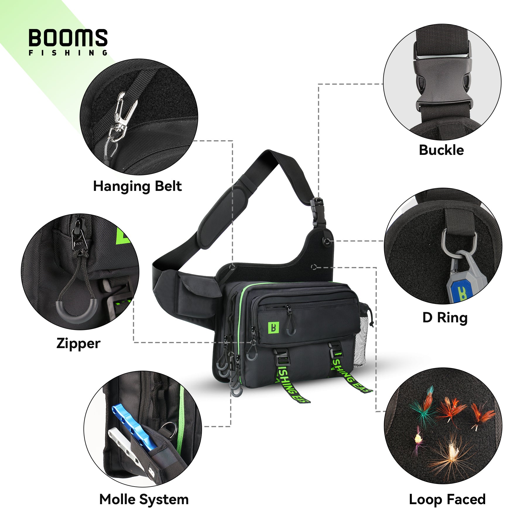 Booms Fishing IB1 Fishing Tackle Storage Bag- Fishing Gear Bag with Lu –  Booms Fishing Official