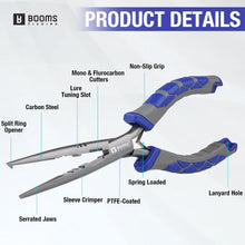 Load image into Gallery viewer, Booms Fishing XW10 Needle Nose Pliers
