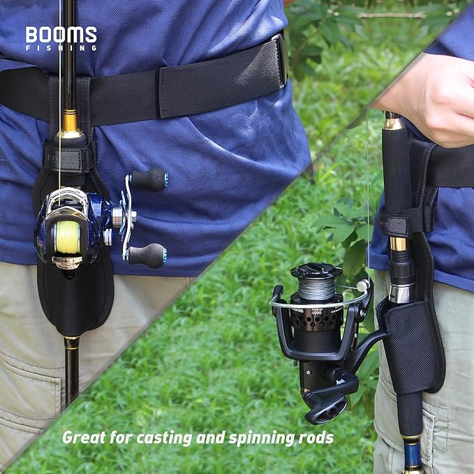 wade fishing belt with rod holder Booms FB2 Fishing Belt, Adjustable Nylon Wading 45