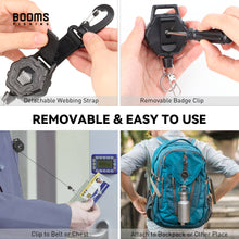 Load image into Gallery viewer, Booms Fishing RG5 Retractable Keychain with Belt Clip 2-Pack
