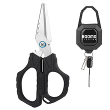 Load image into Gallery viewer, Booms Fishing S04 Multifunction Braided Line Scissors with Side Wire Cutter
