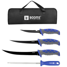 Load image into Gallery viewer, Booms Fishing Fillet Knife Set: 5" Bait Knife, 7" &amp; 9" Filet Knives
