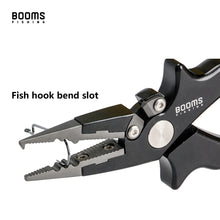 Load image into Gallery viewer, Booms Fishing X07 Aluminum Fishing Pliers Saltwater with Coiled Lanyard and Sheath
