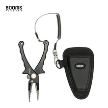 Load image into Gallery viewer, Booms Fishing X07 Aluminum Fishing Pliers Saltwater with Coiled Lanyard and Sheath
