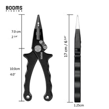 Load image into Gallery viewer, Booms Fishing X07 Aluminum Fishing Pliers Saltwater with Coiled Lanyard and Sheath
