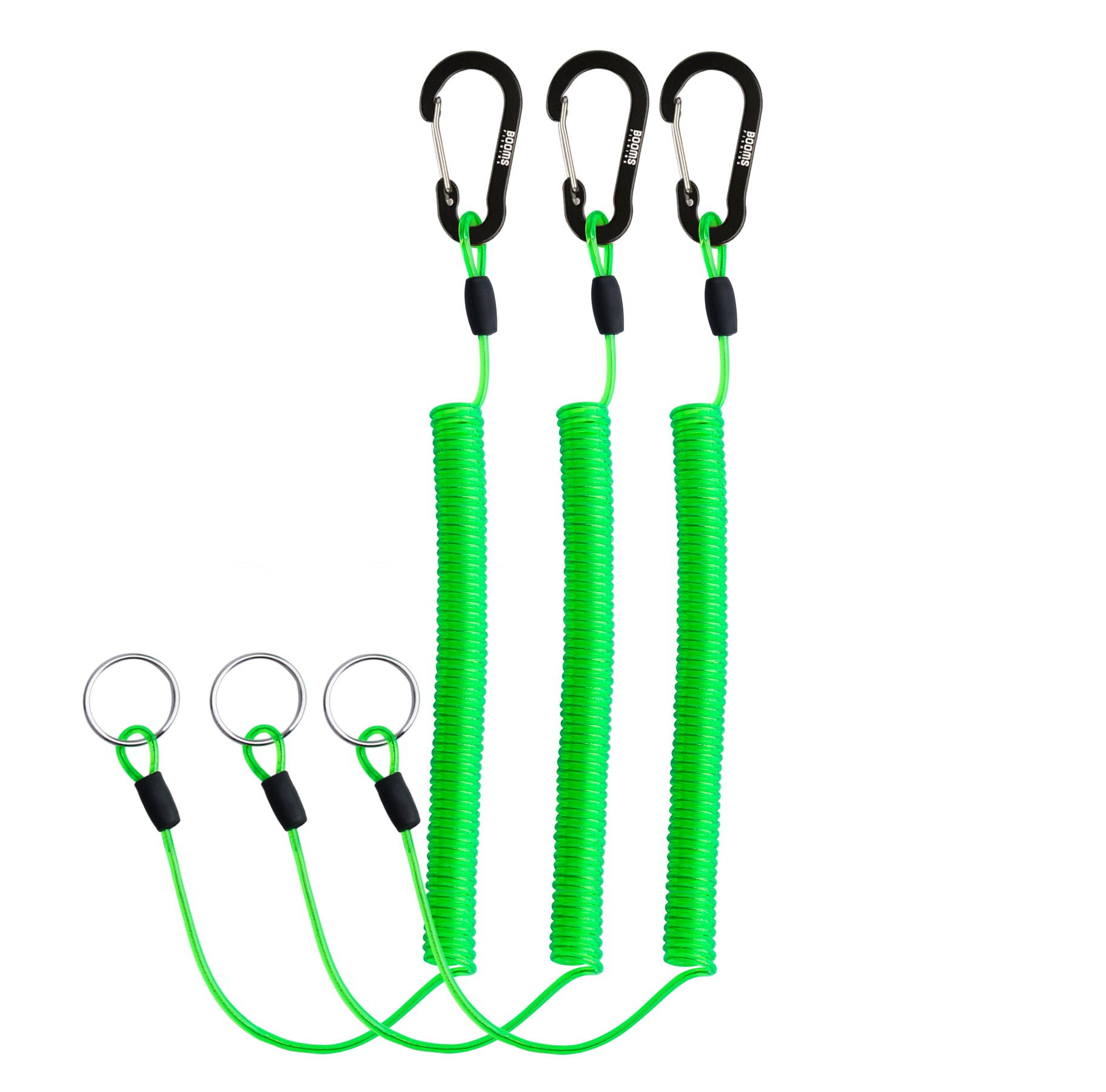 Booms Fishing T01 Coiled Lanyard 3 Pack 79 Retractable Fishing Lanyard  Safety Gear Tether for Fishing Tools, Rods, Pliers and Fly Fishing Nets,  Used