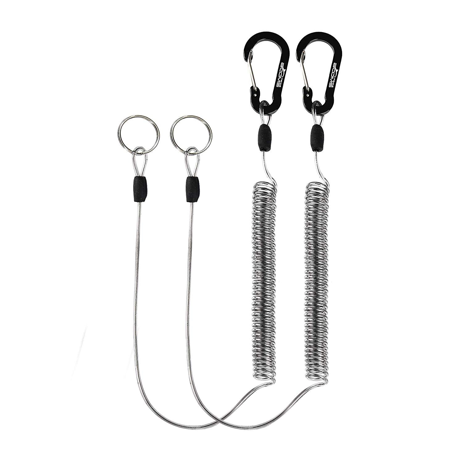 T01 Coiled Lanyards for Fishing Rods and Fly Fishing Nets