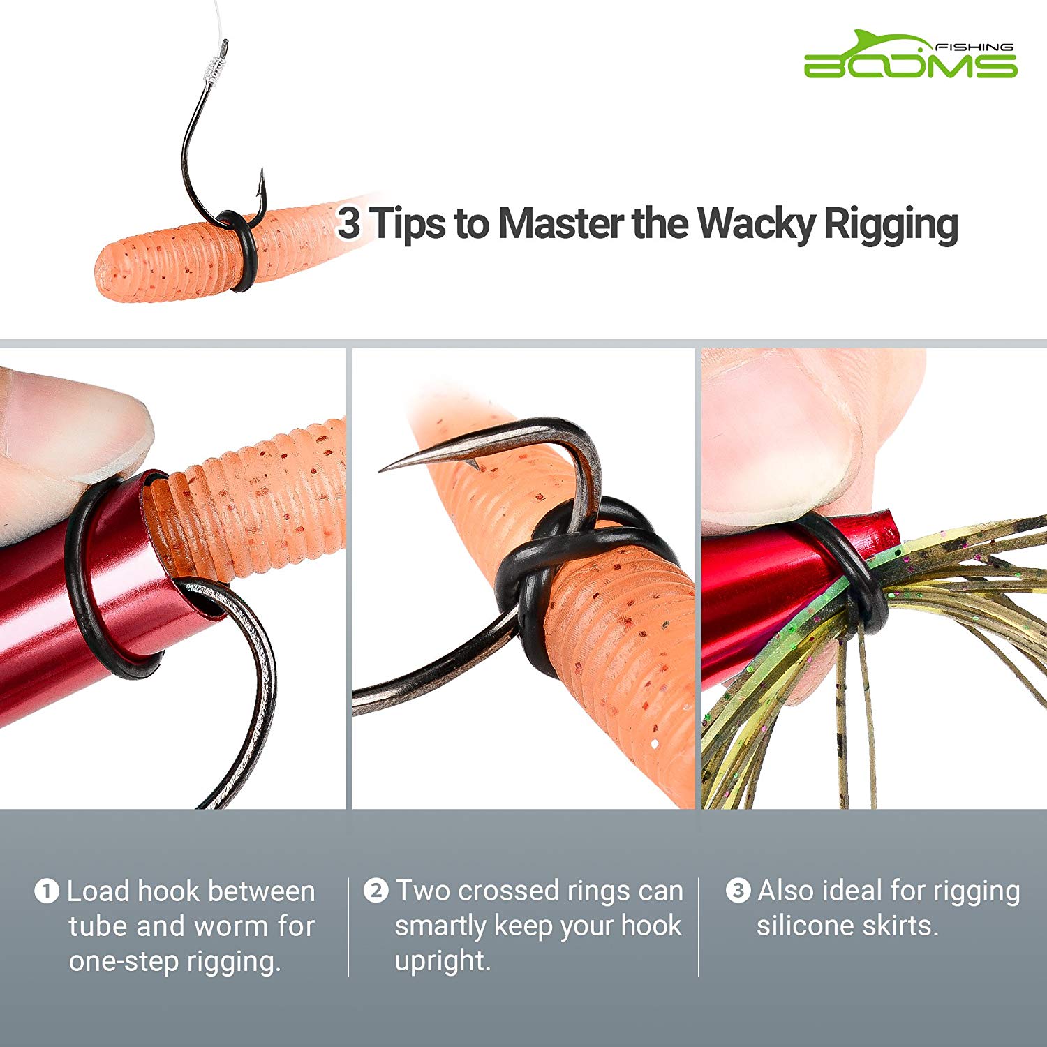 WR1 Wacky Tool Rig O Rings to Plastic Worms