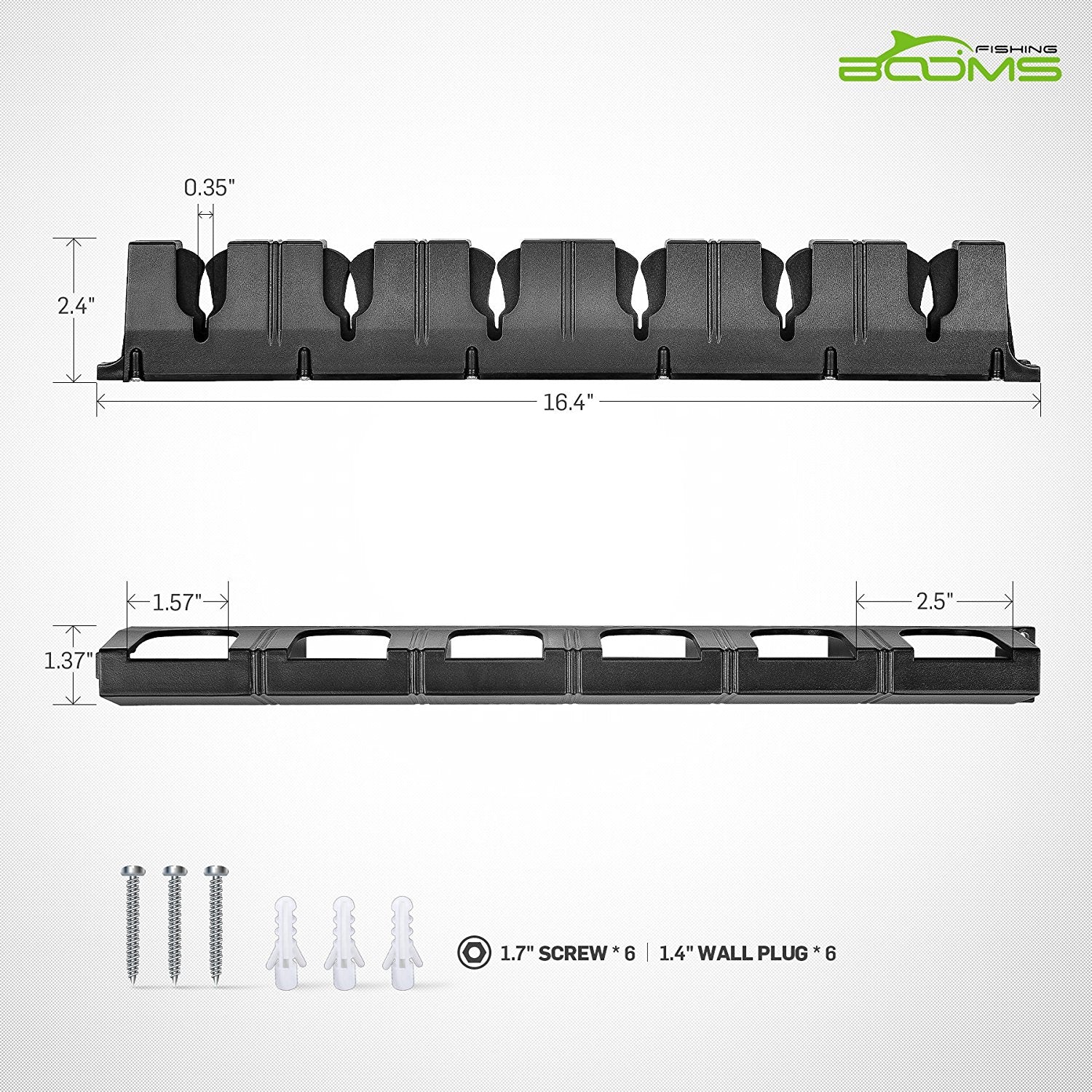 Booms Fishing WV1 Rack Fishing Pole Holder Wall Mount – Booms