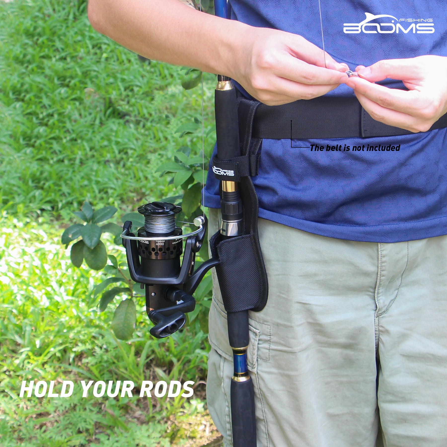 fishing rod belt holder Booms Fishing P04 Waist Rod Holders For Belt Protable Polyester – Booms Fishing Official