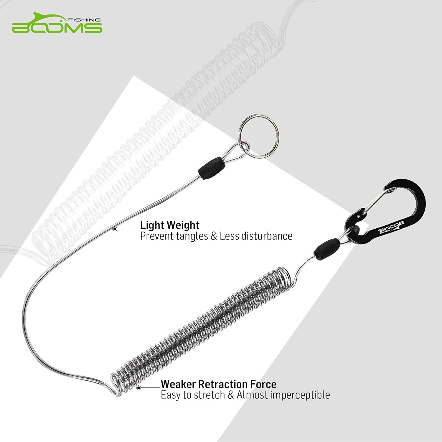 T01 Coiled Lanyards for Fishing Rods and Fly Fishing Nets – Booms Fishing  Official