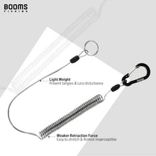Load image into Gallery viewer, Booms Fishing T01 Coiled Lanyard 3 Pack 79&quot; Retractable Fishing Lanyard Safety Gear Tether for Fishing Tools, Rods, Pliers and Fly Fishing Nets, Used for Boating, Paddles, Kayak
