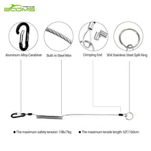 Load image into Gallery viewer, T01 Coiled Lanyards for Fishing Rods and Fly Fishing Nets
