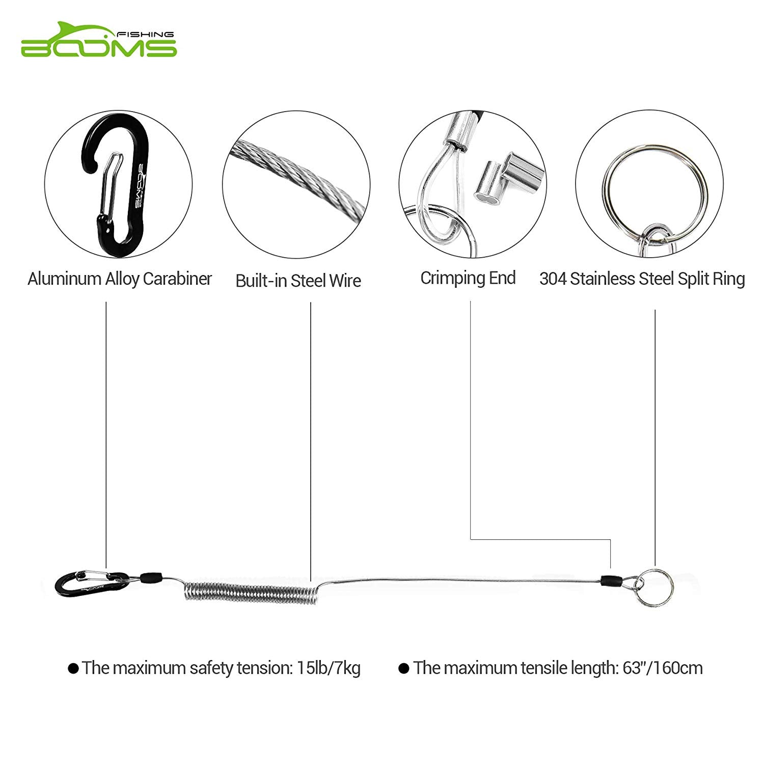 coiled fishing net T01 Coiled Lanyards for Fishing Rods and Fly Fishing Nets – Booms Fishing  Official