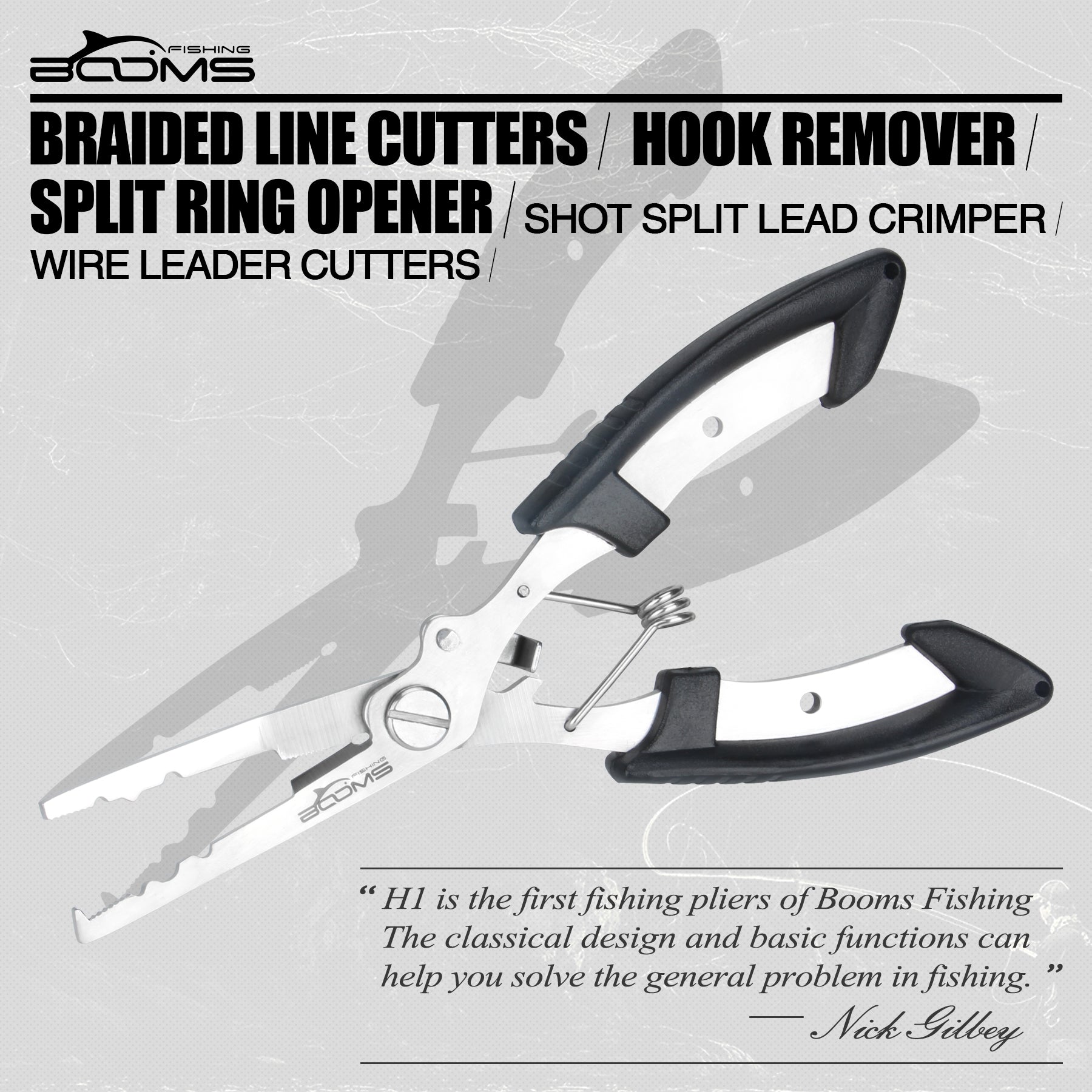 H01 Fishing Pliers Fish Grip Tool Set – Booms Fishing Official H01 Fishing Pliers Fish Grip Tool Set – Booms Fishing Official