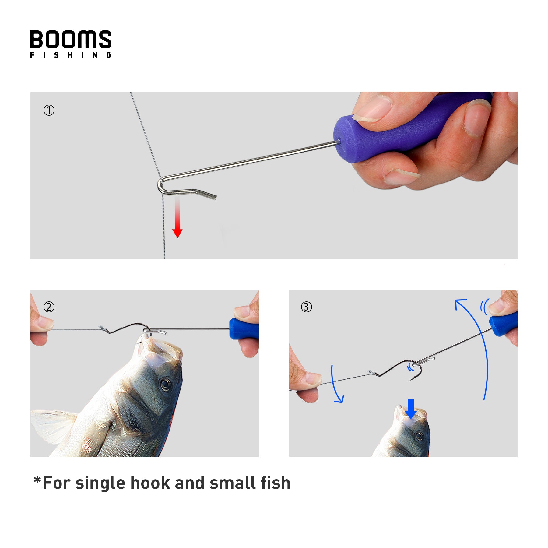 Booms Fishing R08 Saltwater Fishing Hook Remover for Large and Medium Size  Fish [4K] 