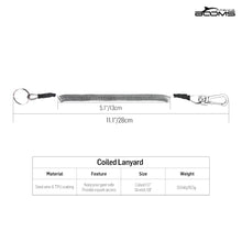 Load image into Gallery viewer, T04 Coiled Lanyard Wire Steel Inside 59 in Max Stretch
