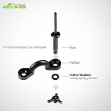Load image into Gallery viewer, Booms Fishing MA1 Pad Eye Rivet Kit Attachment  Kayaks, Caones, Boats - Booms Fishing Offical

