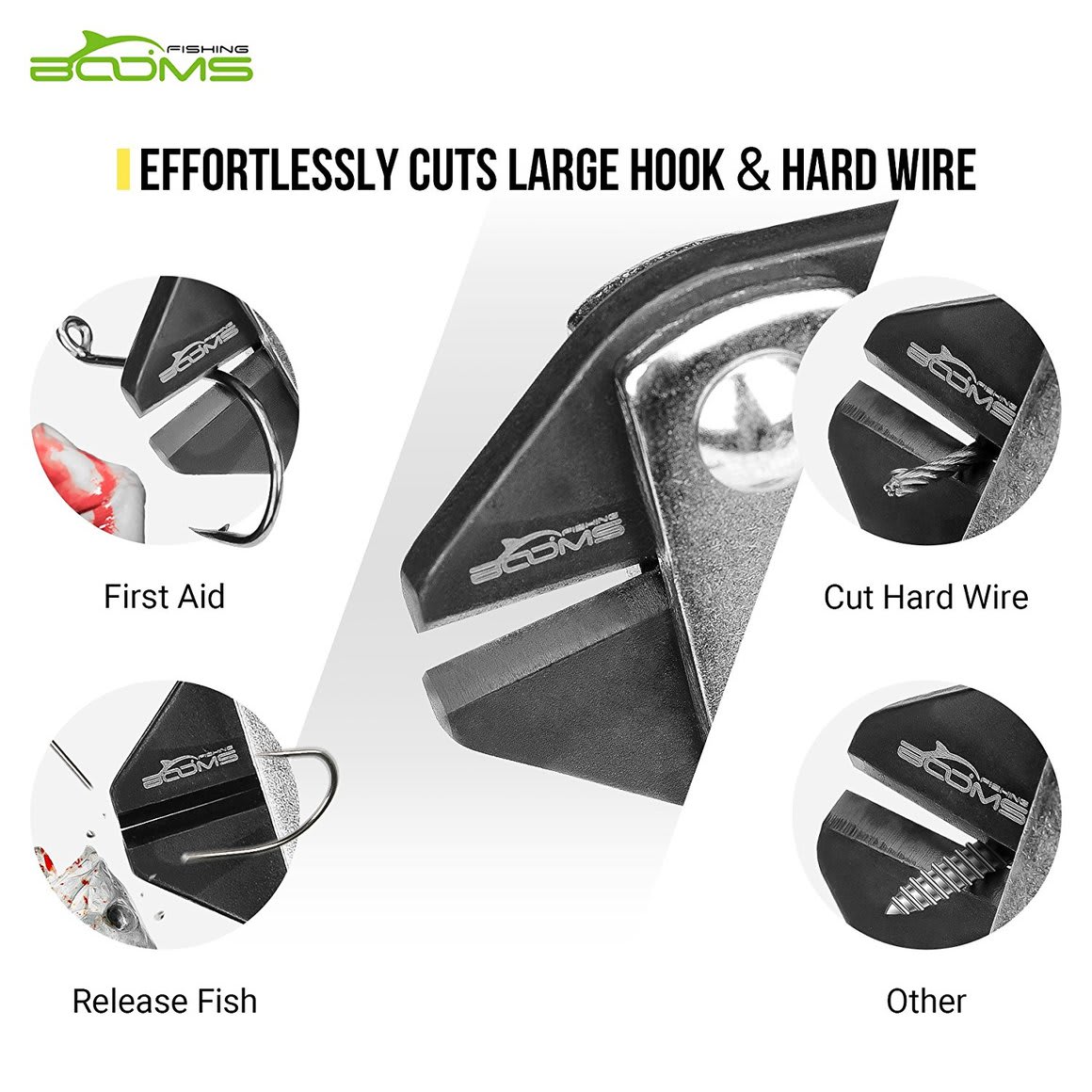 first aid fish hook WC3 8.5 in Hook and Wire Cutter – Booms Fishing Official